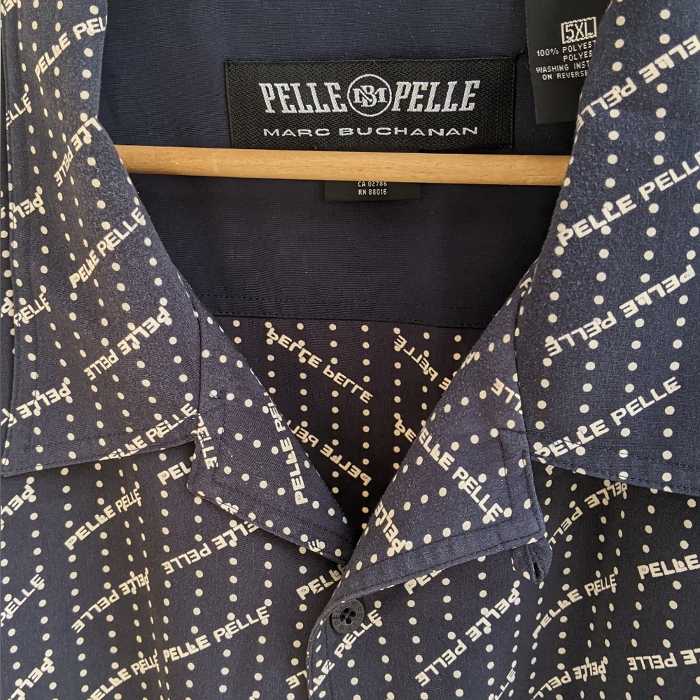 90s Pelle Pelle by Marc Buchanan 5XL Men's Dress Shirt - Picture 3 of 3